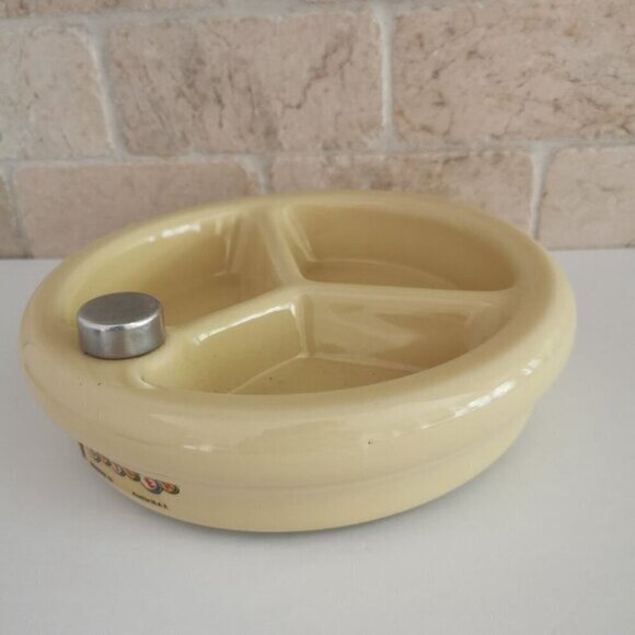 Vintage Baby Butler Children Divided Dish Warming Tray Nursery Guild Industries - Picture 4 of 8